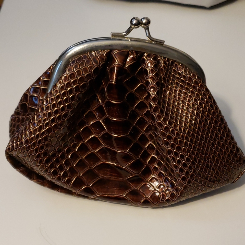 Mini snakeskin handbag